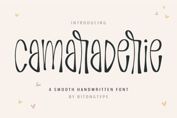 Camaraderie: A Handwritten Font for Creative Projects