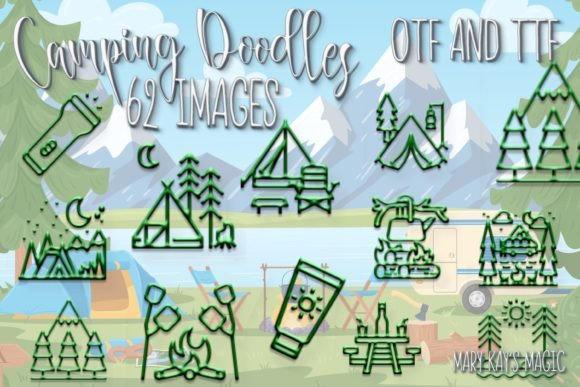 Camping Doodles: Your All-in-One Creative Font