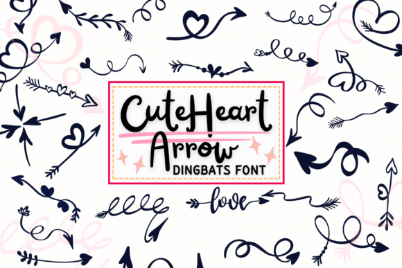 Cute Heart Arrow: A Sketchy Dingbats Font for Creative Projects
