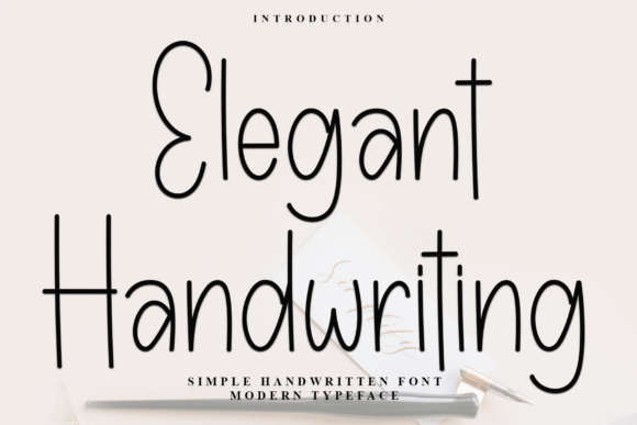 Elegant Handwriting: Effortless Grace for Digital Design