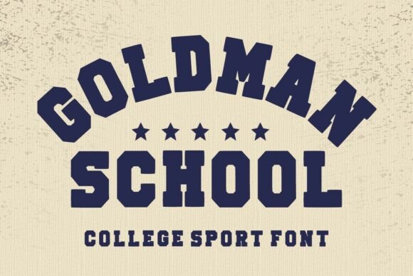 Goldman School: Bold Vintage Sport Typography