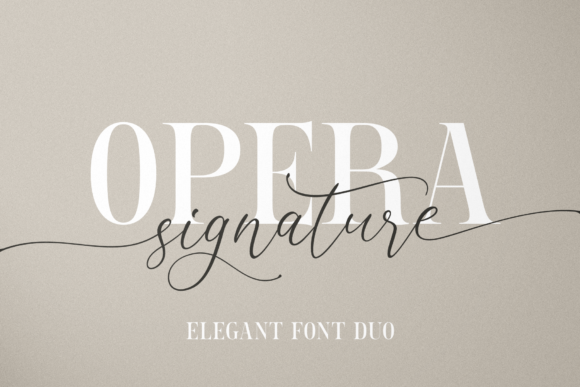 Opera Signature: A Refined Duo Font for Modern Design