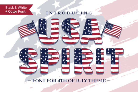 USA Spirit: A Patriotic Display Font for Celebrations