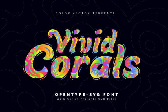 Vivid Corals: A Colorful Hand-Drawn Typeface